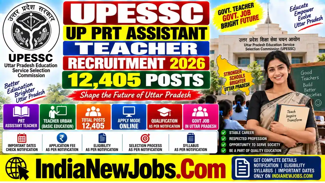 UP PRT Assistant Teacher Recruitment 2026