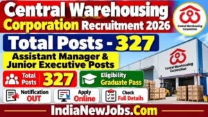 Central Warehousing Corporation Recruitment 2026