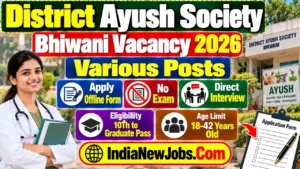District Ayush Society Bhiwani Vacancy 2026