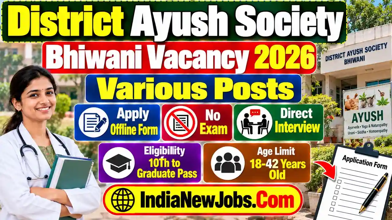 District Ayush Society Bhiwani Vacancy 2026