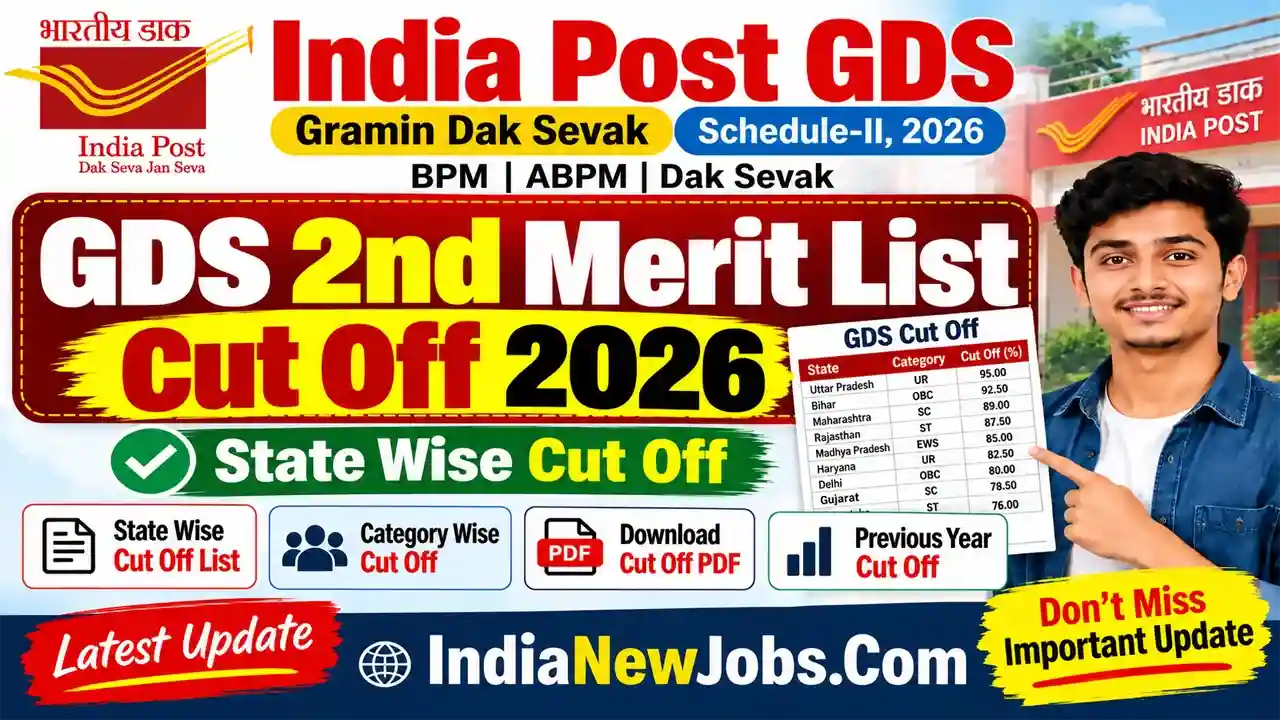GDS 2nd Merit List Cut Off 2026