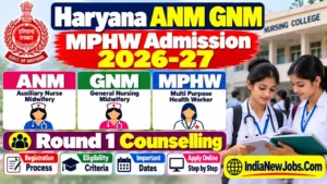 Haryana ANM GNM MPHW Admission 2026-27