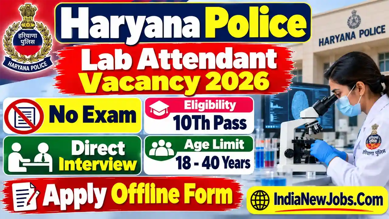 Haryana Police Lab Attendant Vacancy 2026