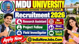 MDU University Rohtak Vacancy 2026