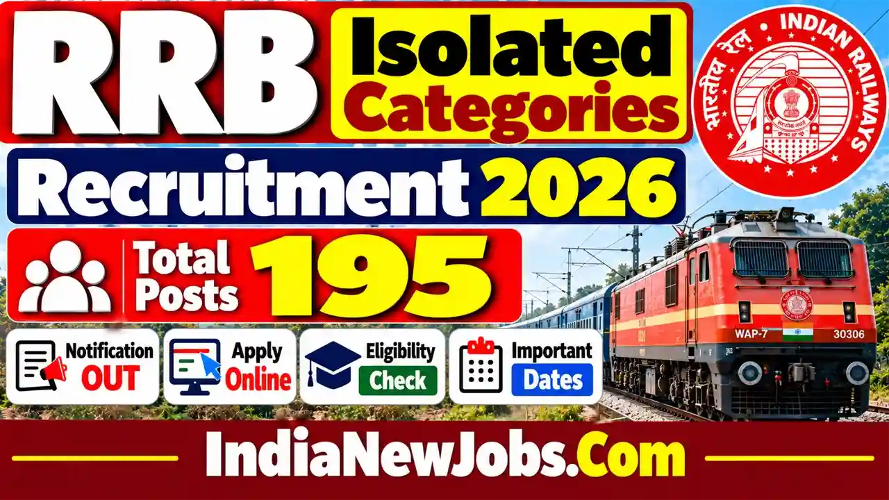 RRB Isolated Categories Recruitment 09-2026