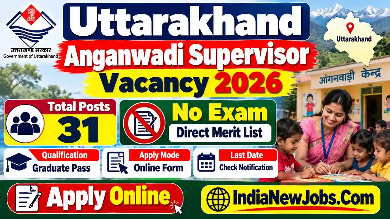 Uttarakhand Anganwadi Supervisor Vacancy 2026